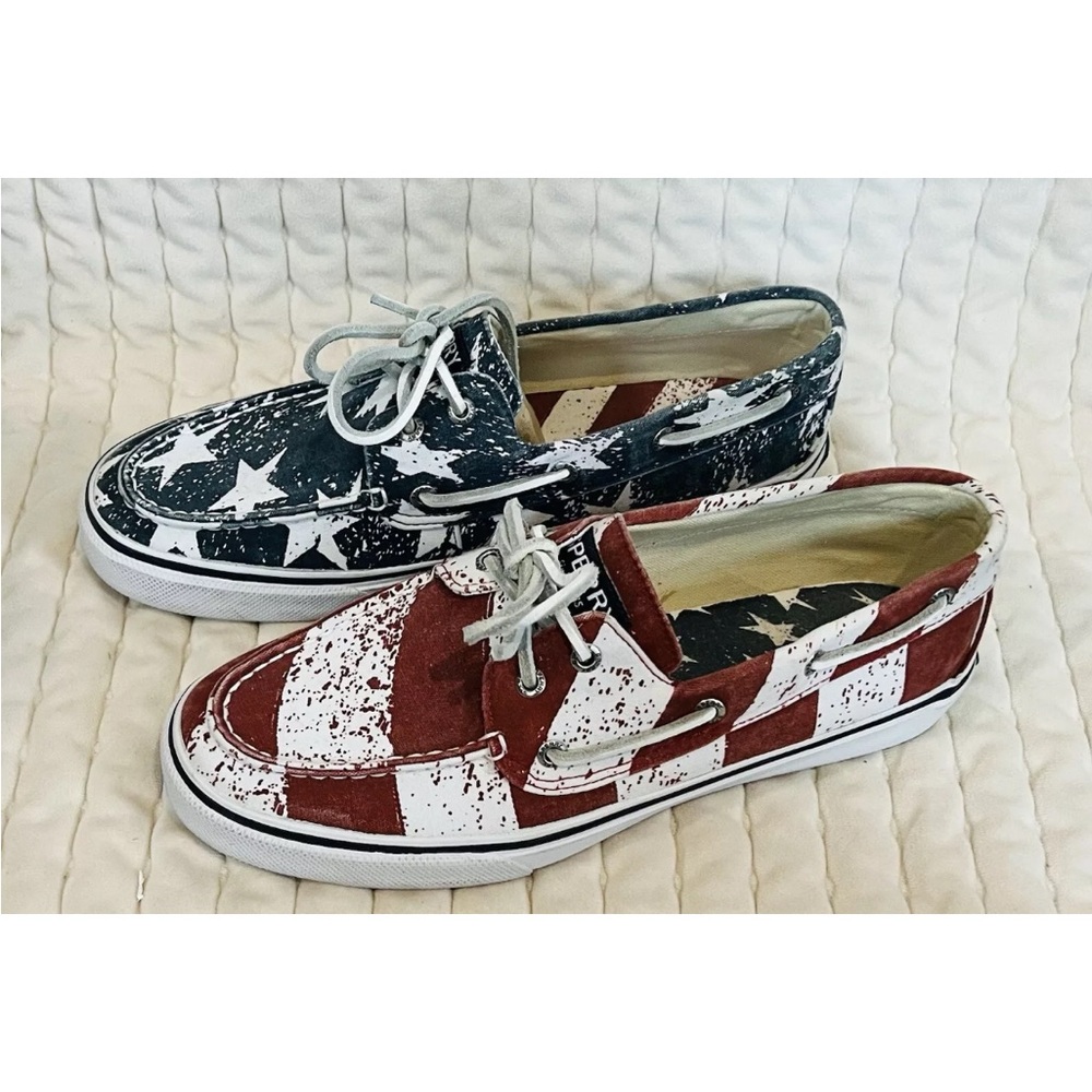 Sperry Red and Blue Loafers